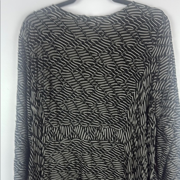 Habitat Black White Stretch Rayon Blend Tunic Top with Pockets Size XL - Picture 11 of 12